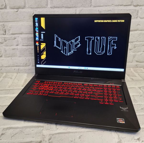 Ігровий ноутбук ASUS TUF Gaming FX705DY 17.3" / Ryzen 5 3550H / Radeon RX560X / 16гб DDR4 / 256гб SSD + 1тб HDD #Asus TUF AMD фото