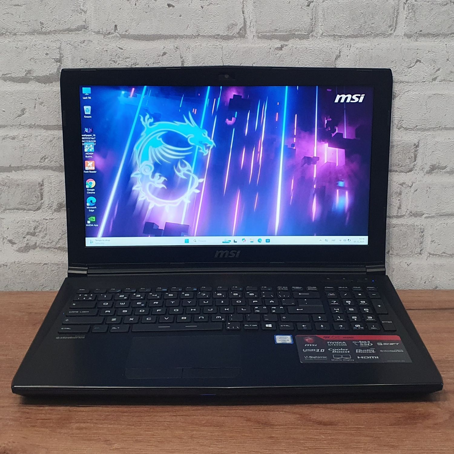 Dalle écran MSI GL62 7QF Series 15.6" FHD IPS LED - Neuf, 30 Broches, Garantie 1 An, Marque DisplaySeek