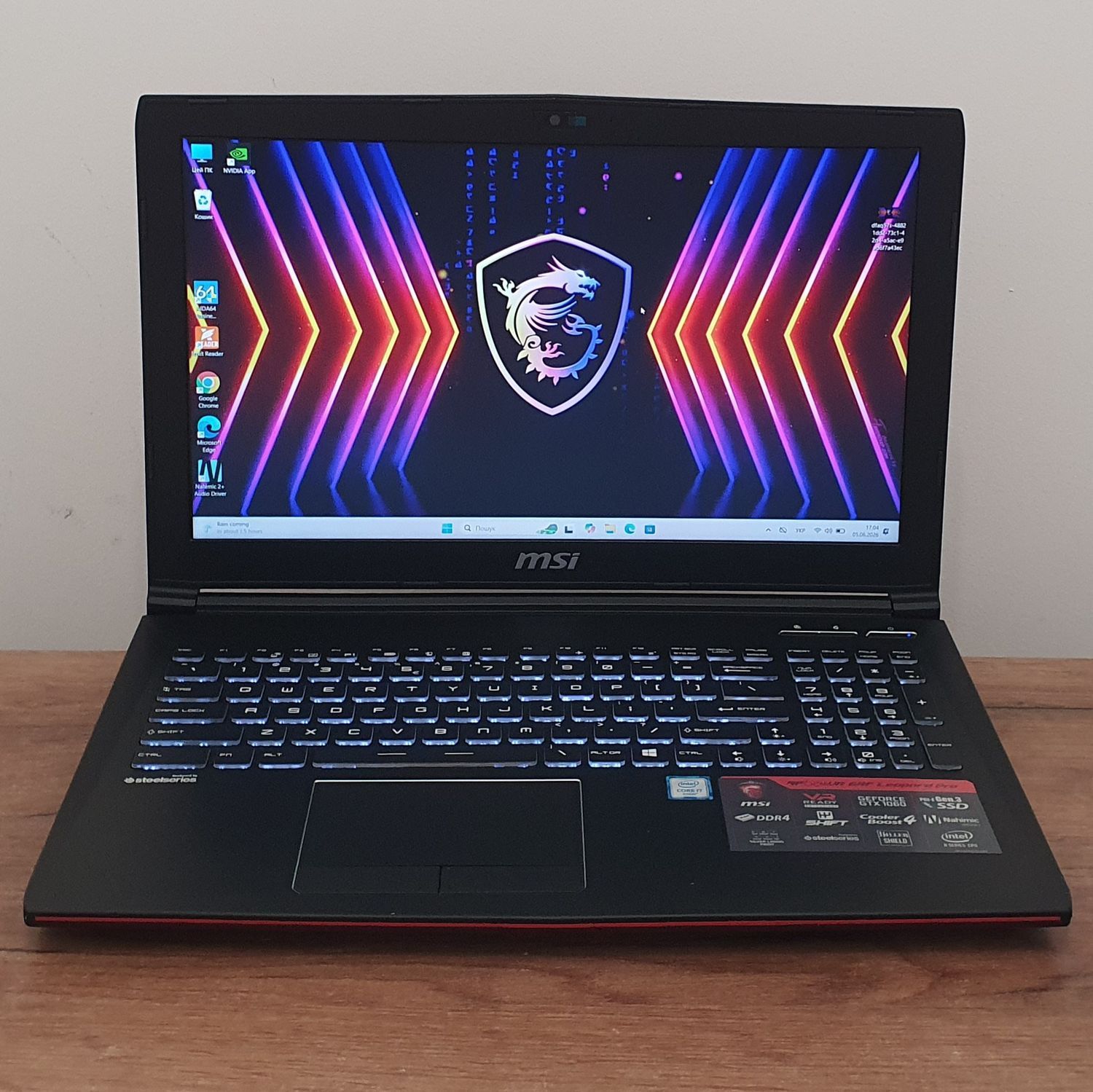 Windowsデスクトップ i5-6400,16GB,256GB+1000GB Купити БВ Ігровий ноутбук MSI GP65MVR 6RF Leopard 15.6