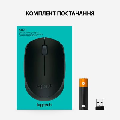 Бездротова оптична мишка Logitech M170 Grey logitech m170 фото