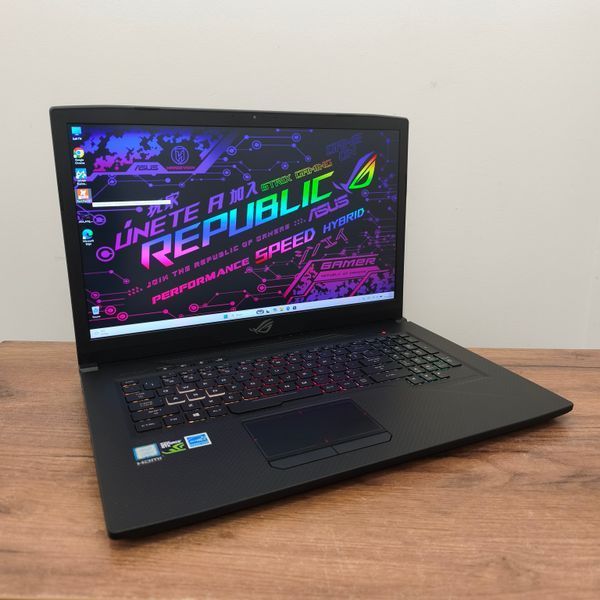 БВ Ігровий ноутбук Asus ROG Strix GL703GS / 17.3" Full HD IPS 144Hz / Intel Core i7-8750H / NVIDIA GeForce GTX 1070 8гб / 16гб DDR4 / 128гб SSD + 500гб HDD #3477 фото
