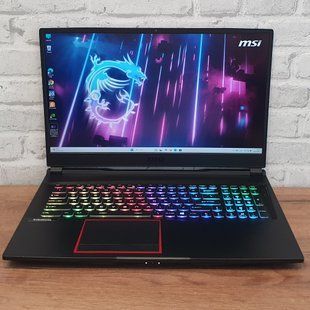 БВ Ігровий ноутбук MSI GE75 Raider 10SFS 17.3" FHD 300гц / Nvidia Geforce RTX2070 Super 8гб / Intel Core i7-10750H / 16гб DDR4 / 256гб SSD + 500гб HDD #1682 фото