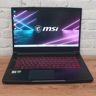 БВ Ігровий ноутбук MSI Thin GF65 10UE 15.6" FHD 144гц / Intel Core i7-10750H / Nvidia Geforce RTX3060 6гб / 16гб DDR4 / 480гб SSD #1753 фото