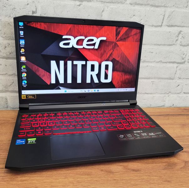 Игровой ноутбук Acer Nitro 5 AN515-57 15.6" FHD 144гц / Intel Core i5-11400H / Nvidia Geforce RTX3050ti / 16гб DDR4 / 256гб SSD + 500гб HDD #1087 фото