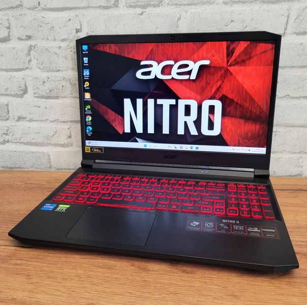 Игровой ноутбук Acer Nitro 5 AN515-57 15.6" FHD 144гц / Intel Core i5-11400H / Nvidia Geforce RTX3050ti / 16гб DDR4 / 256гб SSD + 500гб HDD #1087 фото