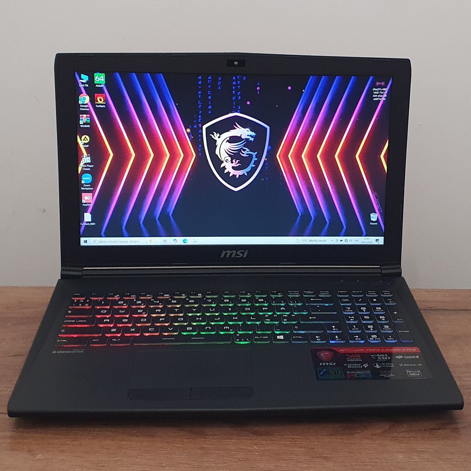 第7世代i5/Blu-ray/SSD256G/Win11Pro/RAM8GB Купити БВ Ігровий ноутбук MSI GP62MVR 7RFX Leopard 15.6